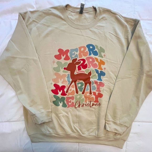 Christmas Sweatshirt “Merry Christmas” with Rudolph. Size XL. NWOT - Picture 1 of 2